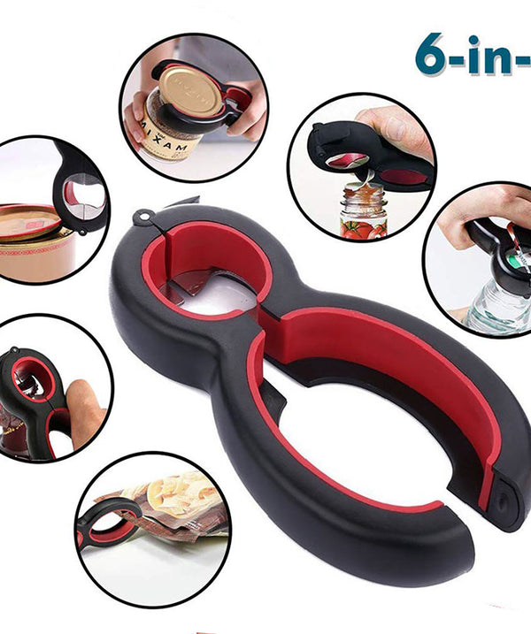 Multifunctional Easy Opener Six in One Bottle Can Opener