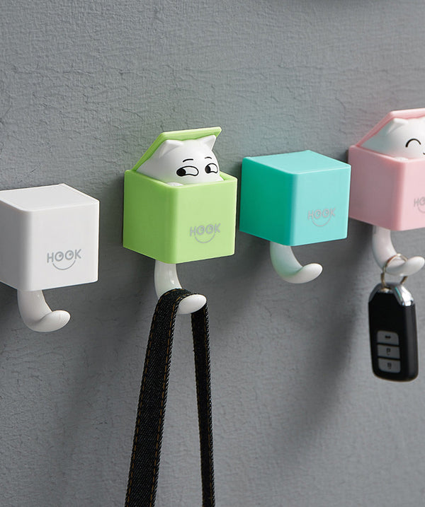 Cat Coat Hook Wall Hanging