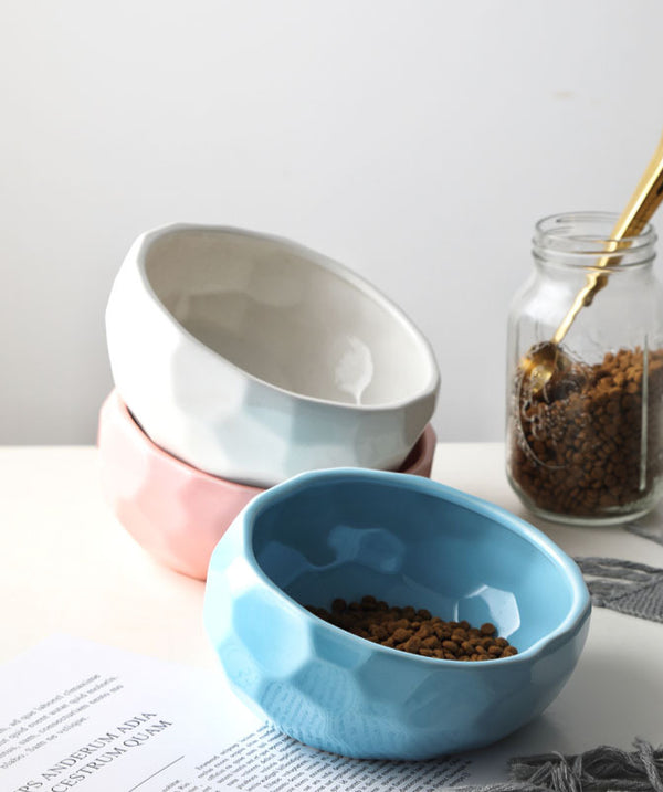 Pet bowl oblique mouth cat bowl food bowl dog bowl method bucket food bowl