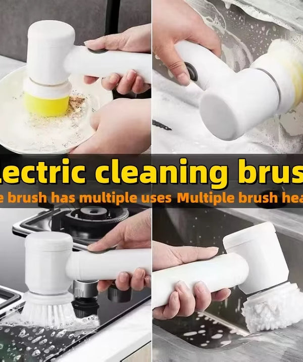 Electric Cleaning Brush Magic Brush Electric Bathtub Brush Housework 5 In 1 Cleaning Brush Electric Bathtub Brush Cleaning Brushes