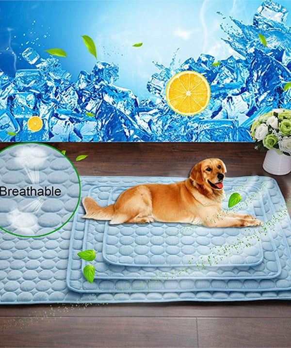 Pet Dog Cat Ice Silk Cold Nest Pad For Cooling In Summer