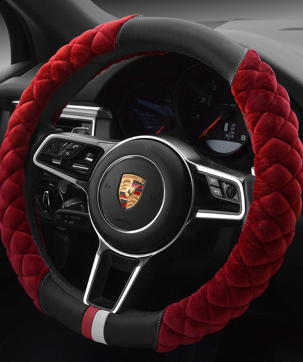 Universal Car Steering Wheel Cover Winter Decoration Cute 38cm Plush Footprint Auto Automobile Vehicle Steering Wheel Protector