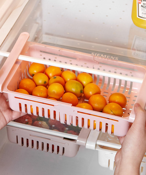 Refrigerator Storage Basket Stretchable Multifunction Kitchen Refrigerator Storage Box