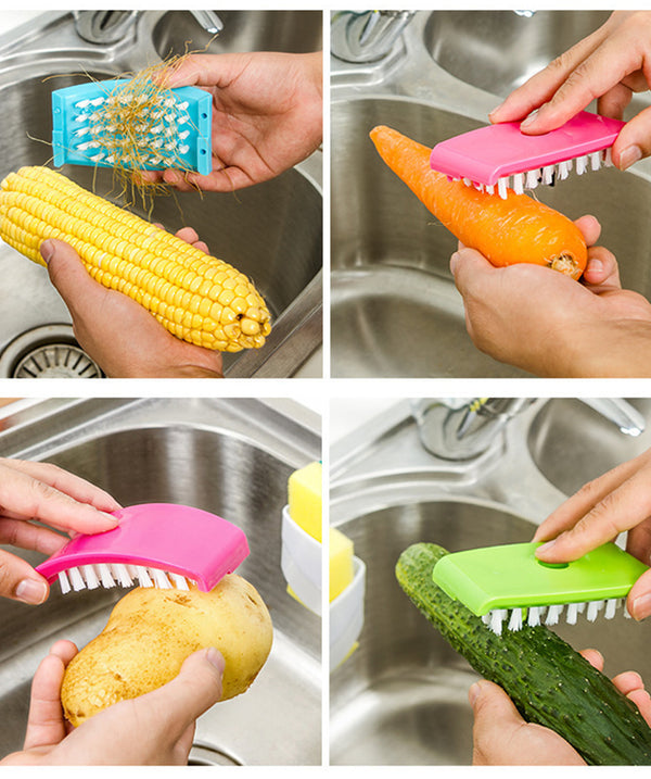 Creative Kitchen Knife And Fork Chopsticks Cleaning Brush With Suction Cup Fruit And Vegetable Cleaning Brush Kitchen Cleaning Brush