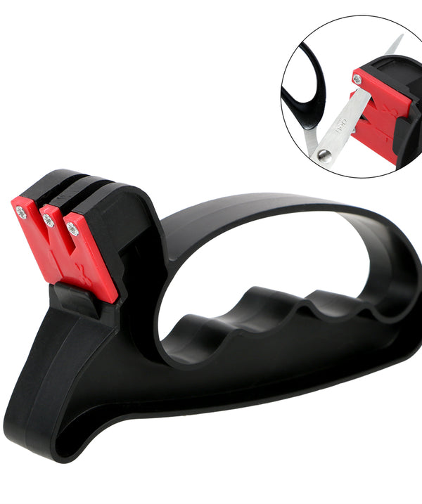 Knife Sharpener Handheld Scissor Blade Sharpening Convenient Kitchen Tools Grindstone 2 In 1 Kitchen Gadgets