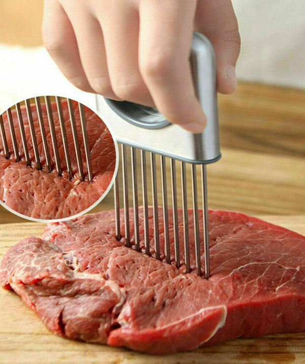 Onion Holder Slicer Vegetable Tools Tomato Cutter Stainless Steel Kitchen Gadget