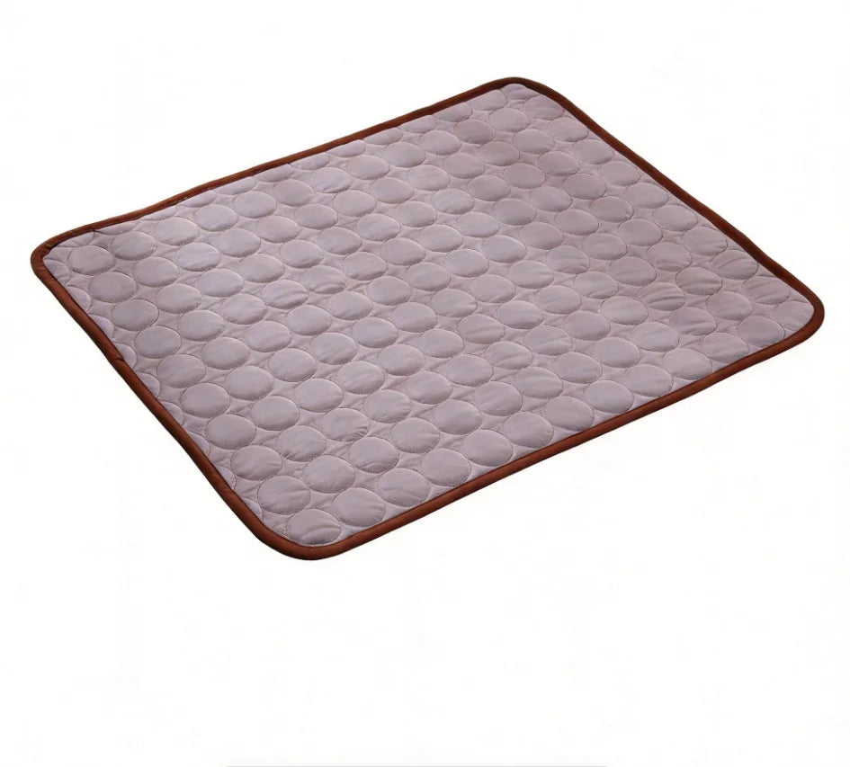 Smartrivo Ice Silk Cooling Pet Mat Blue Non-Slip Washable