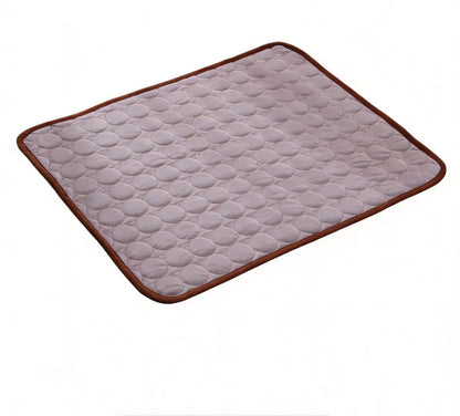 Smartrivo Ice Silk Cooling Pet Mat Blue Non-Slip Washable