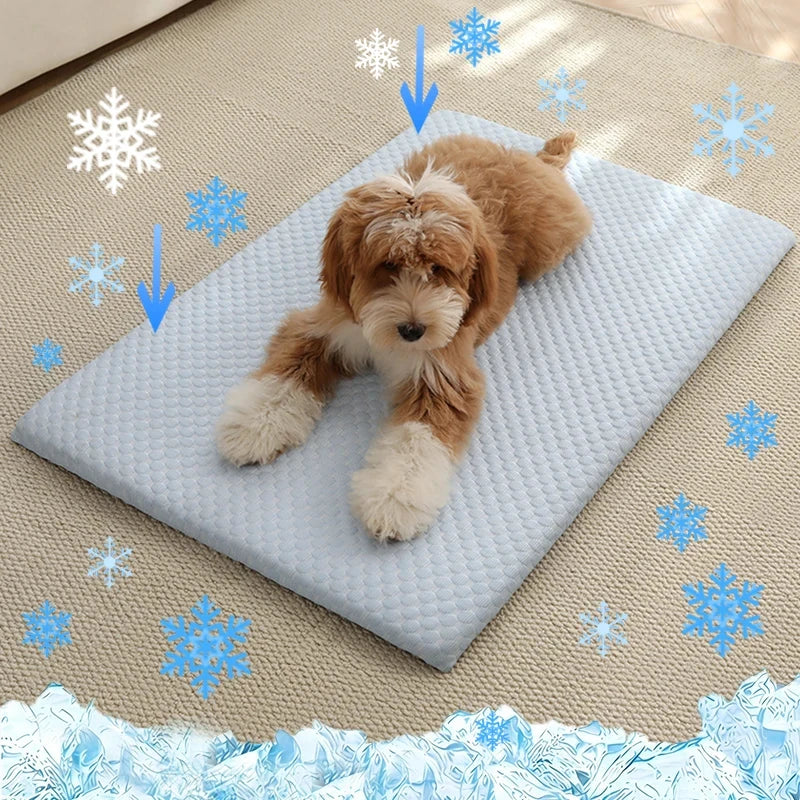 Smartrivo Ice Silk Cooling Dog Bed Mat
