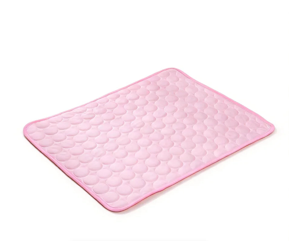 Smartrivo Ice Silk Cooling Pet Mat Blue Non-Slip Washable