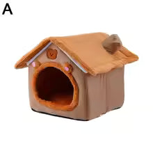 Foldable Warm Pet House Bed