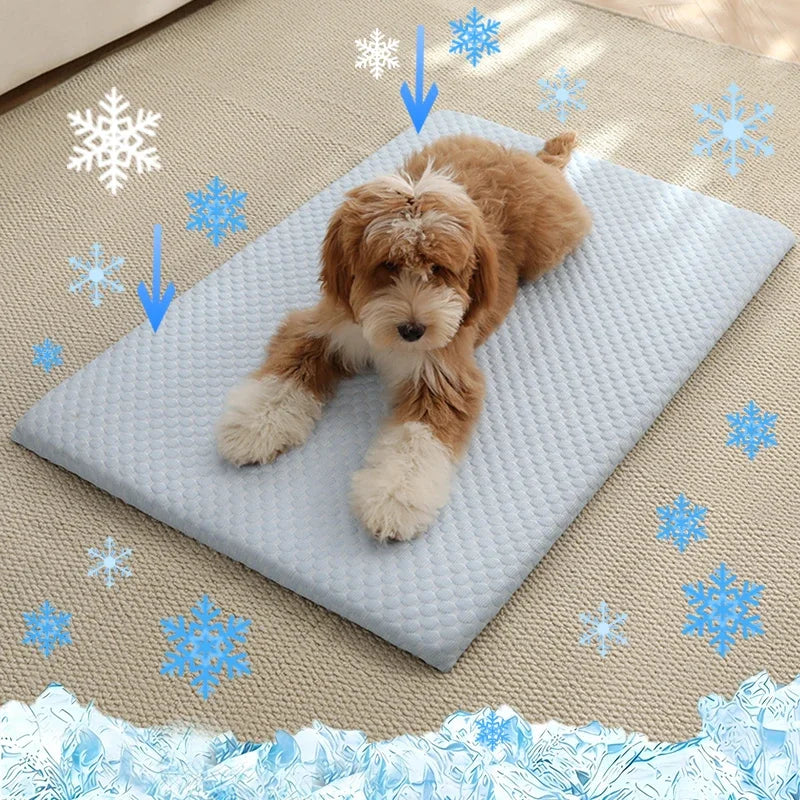 Smartrivo Ice Silk Cooling Dog Bed Mat