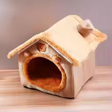 Foldable Warm Pet House Bed