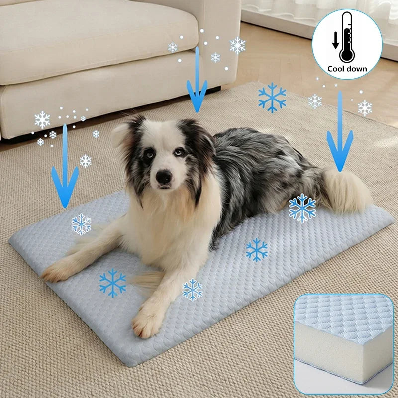Smartrivo Ice Silk Cooling Dog Bed Mat