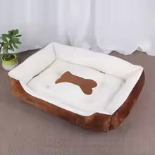 Soft Warm Square Dog Bed
