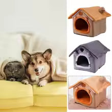 Foldable Warm Pet House Bed