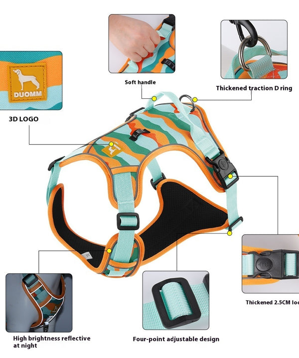 Dog Chest And Back Reflective Commuter Hand Holding Rope