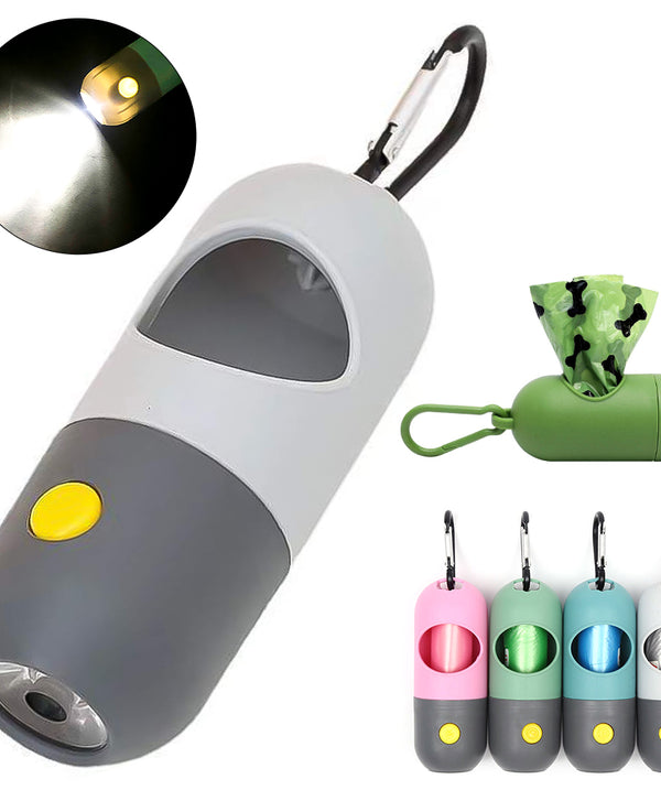 Led Light Pet Waste Bag Dispenser For Dogs Cats Dog Poop Scooper Bags Waste Bags Holder Dispensers Pet Clean Accessories