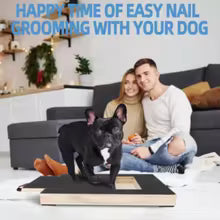 Wooden Pet Scratching Board for Dogs & Cats – Nail Trimming Scratch Pad with Built-in Treat Box, Pull-Out Design, Durable Sandpaper Surface Pet Grooming Toy