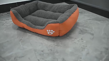 Soft Warm Square Dog Bed